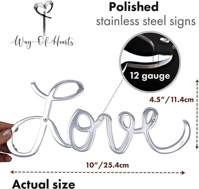 Way Of Hearts Stainless Steel Love Sign - Way of Hearts