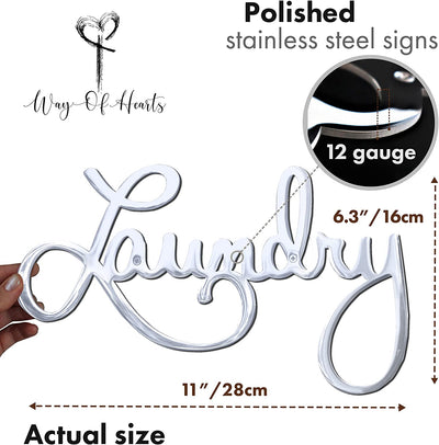 Way Of Hearts Metal Laundry Sign - Way of Hearts