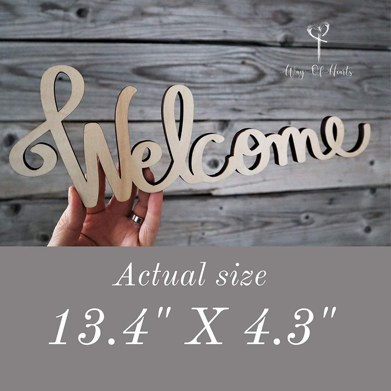Wooden Welcome Sign - Way of Hearts