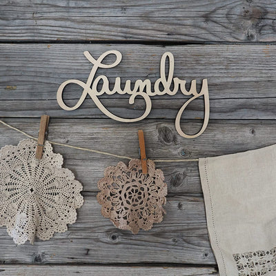 Wooden Laundry Sign - Way of Hearts