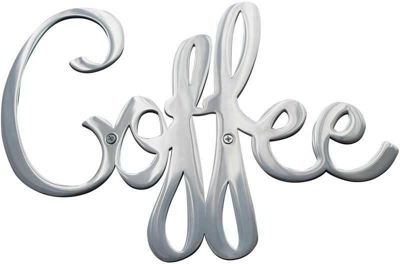 Way Of Hearts Stainless Steel Coffee Sign