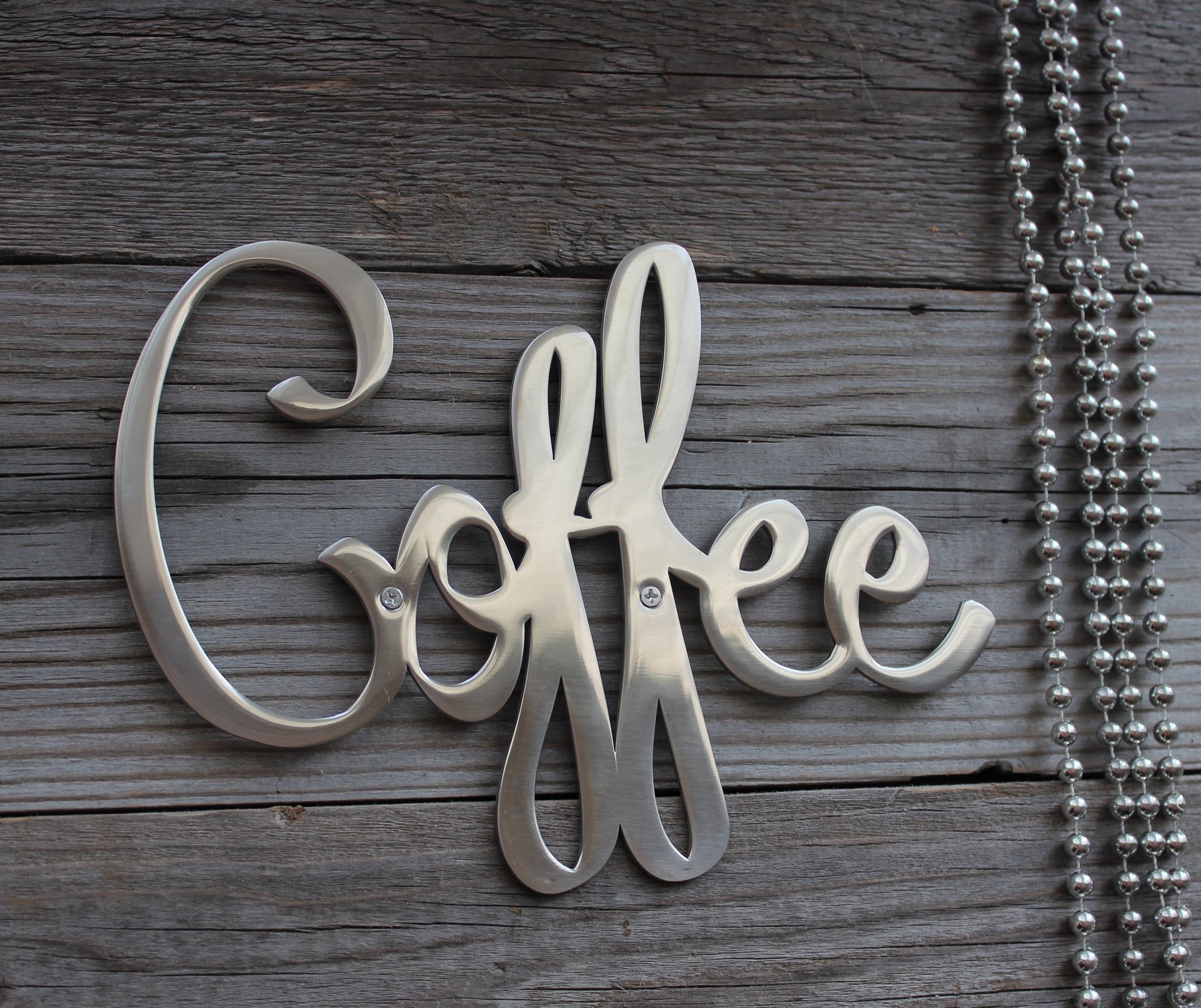 Way Of Hearts Stainless Steel Coffee Sign